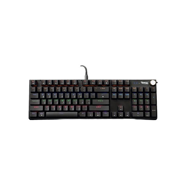 סט גיימינג חוטי מכאני Super Gaming Q600 RGB Blue Switch בצבע שחור