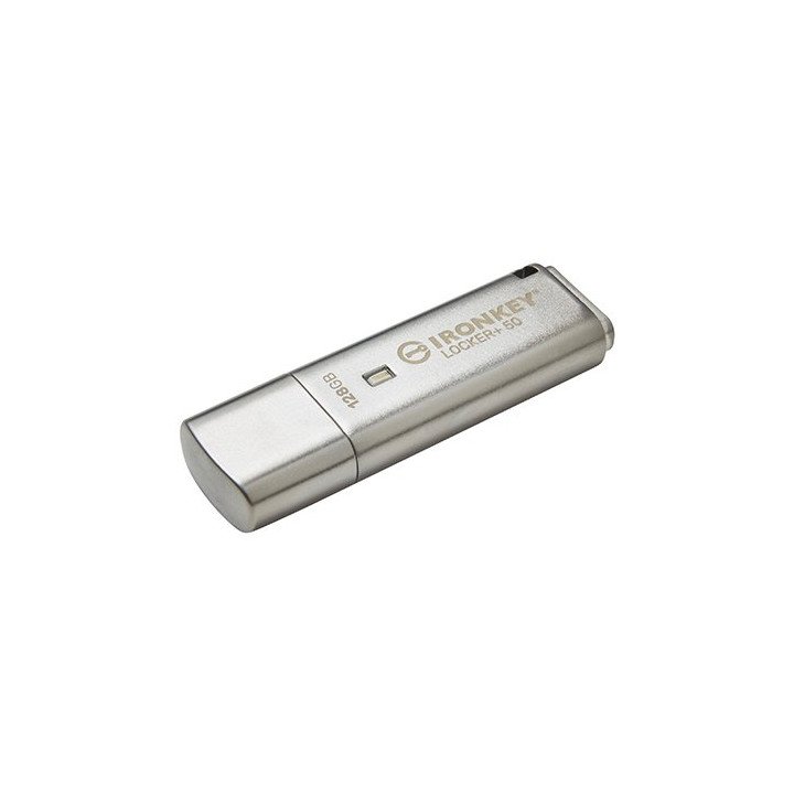 זכרון נייד מוצפן עם סיסמה Kingston IronKey Locker+ 50 בנפח 128GB