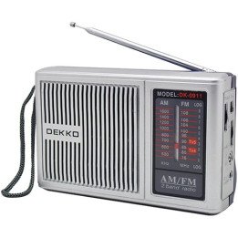 רדיו נייד עם סוללות D – Super Sound אפור, קל לתפעול עם קליטת FM/AM