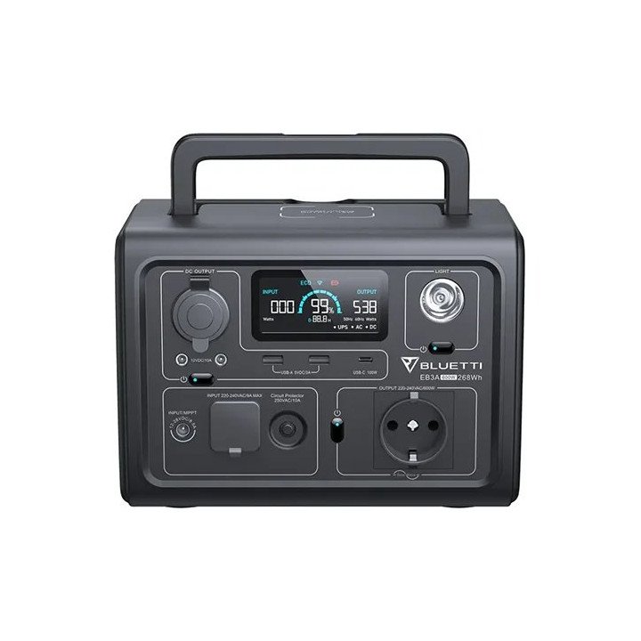 תחנת כוח ניידת BLUETTI EB3A 600W 268Wh – משלוח חינם