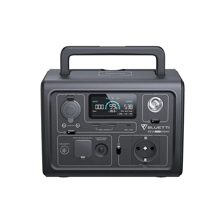 תחנת כוח ניידת BLUETTI EB3A 600W 268Wh – משלוח חינם