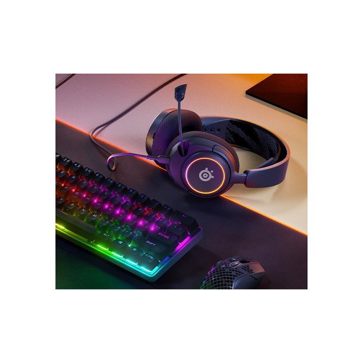 אוזניות גיימינג Steelseries Arctis Nova 3 - סאונד היקפי, מיקרופון חכם 