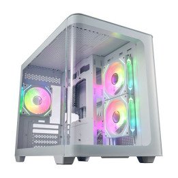מארז מחשב FSP S380 ARGB Micro ATX בצבע לבן
