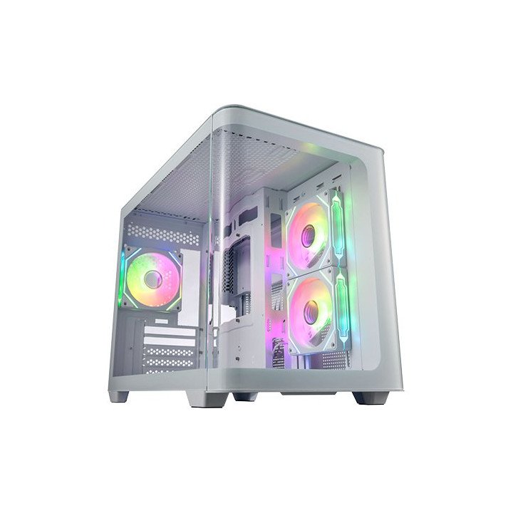 מארז מחשב FSP S380 ARGB Micro ATX בצבע לבן