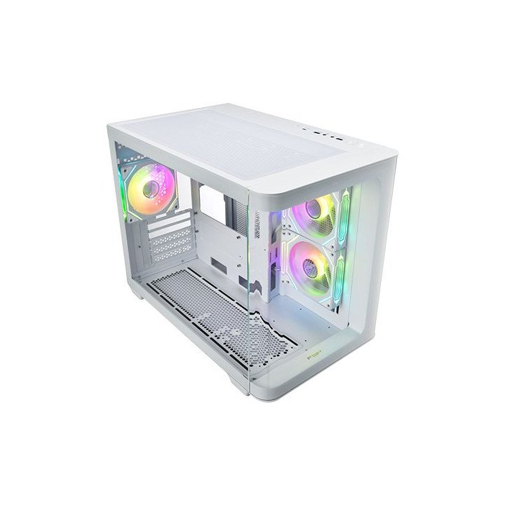 מארז מחשב FSP S380 ARGB Micro ATX בצבע לבן