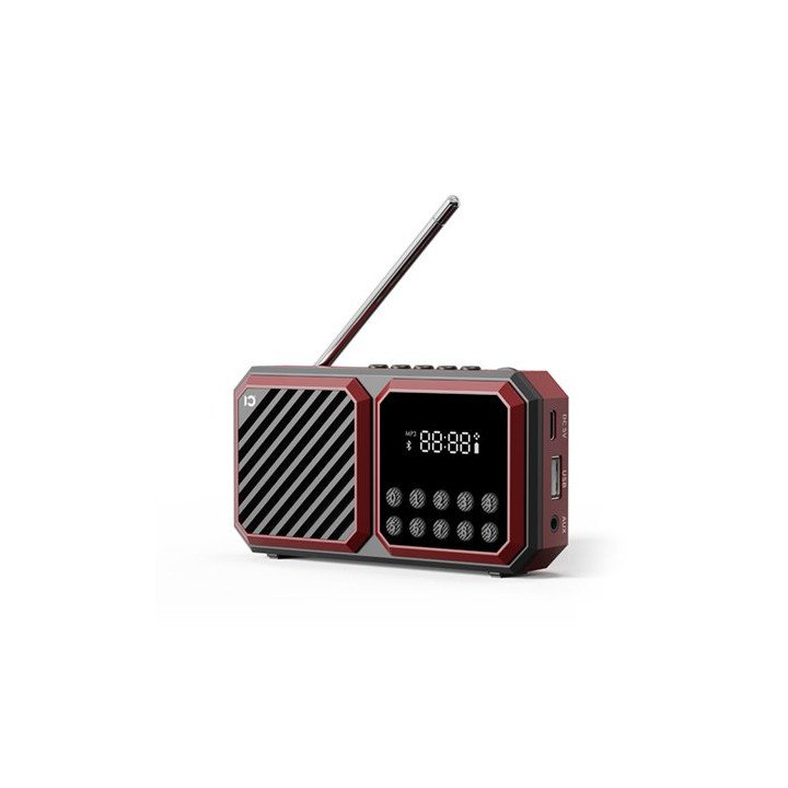 רדיו טרנזיסטור נייד נטען SHIDU SD-F5 Bluetooth בצבע אדום