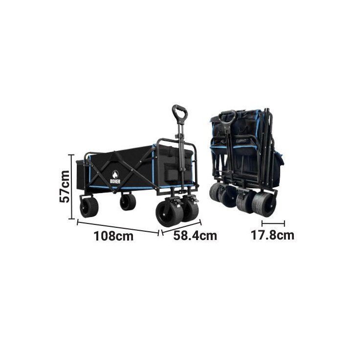 עגלת שטח עם צידנית גלגלי שטח רחבים  BOXER