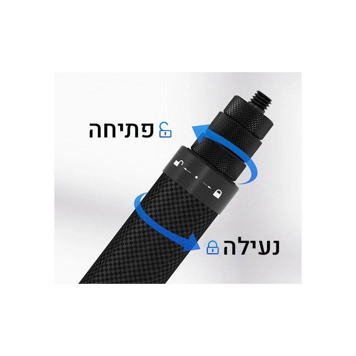 מוט סלפי טלסקופי TELESIN TE-MNP-117 עבור מצלמות דיגיטליות ואקסטרים