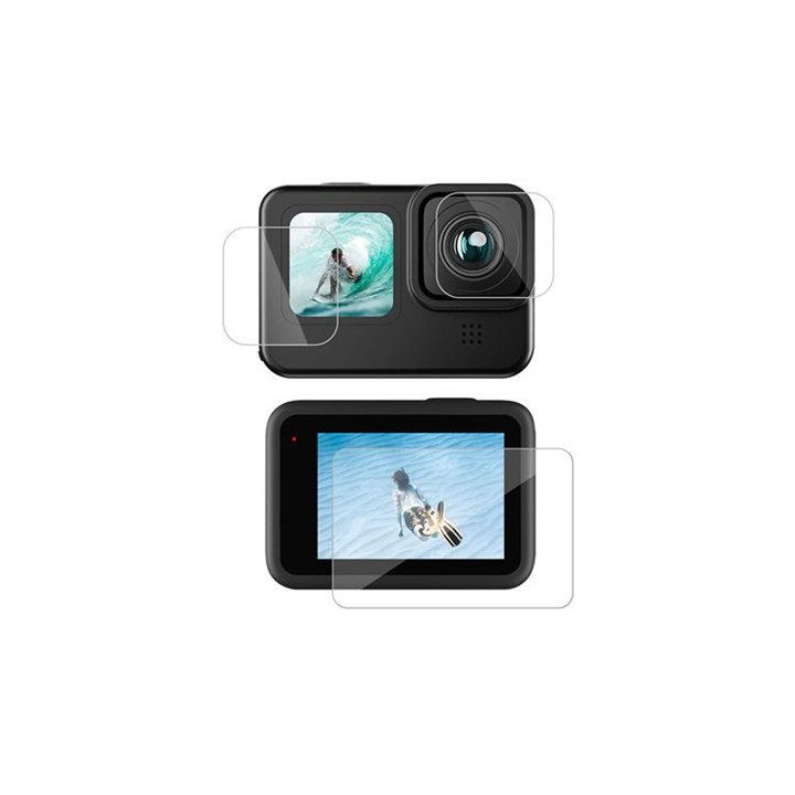 ערכת מגני מסך ועדשה TELESIN GP-FLM-902 עבור מצלמות אקסטרים GoPro