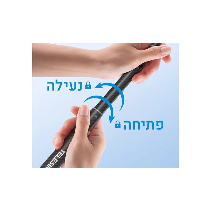 מוט סלפי טלסקופי רב שימושי וסופר ארוך 3 מטר TELESIN GP-MNP-300-3 עבור 