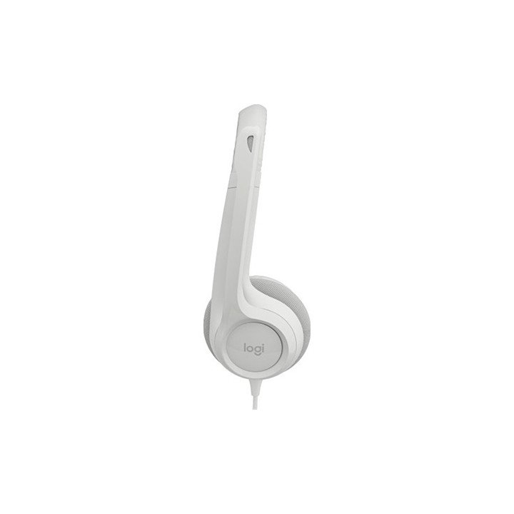אוזניות Logitech H390 USB Headset עם מיקרופון בצבע לבן