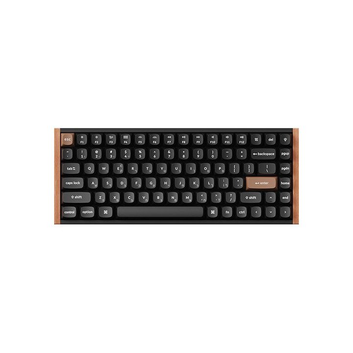 מקלדת אלחוטית מכנית Keychron K2 HE Magnetic Switch RGB בצבע שחור עץ