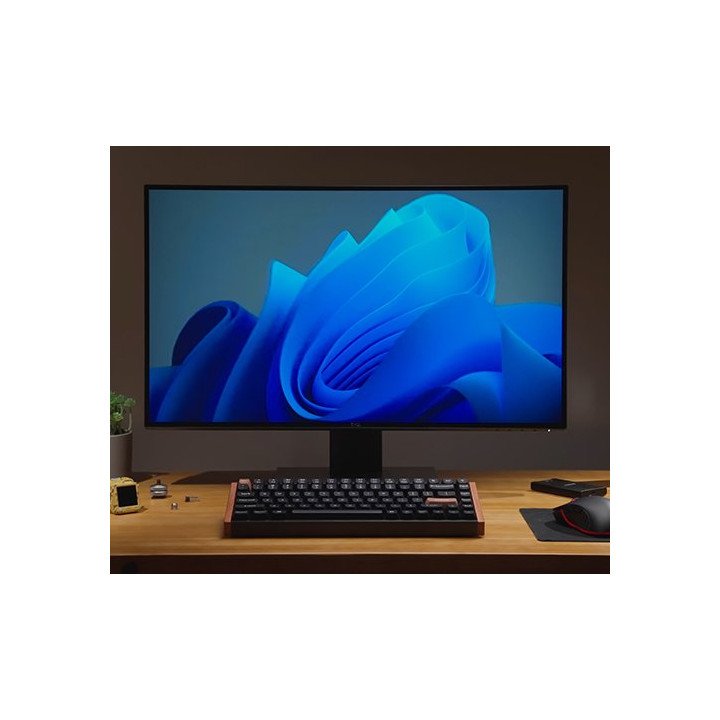 מקלדת אלחוטית מכנית Keychron K2 HE Magnetic Switch RGB בצבע שחור עץ
