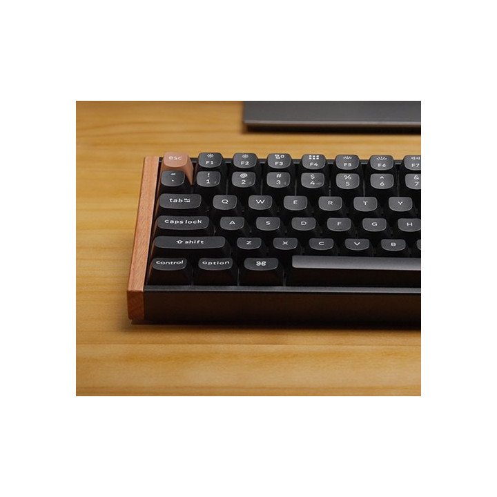 מקלדת אלחוטית מכנית Keychron K2 HE Magnetic Switch RGB בצבע שחור עץ