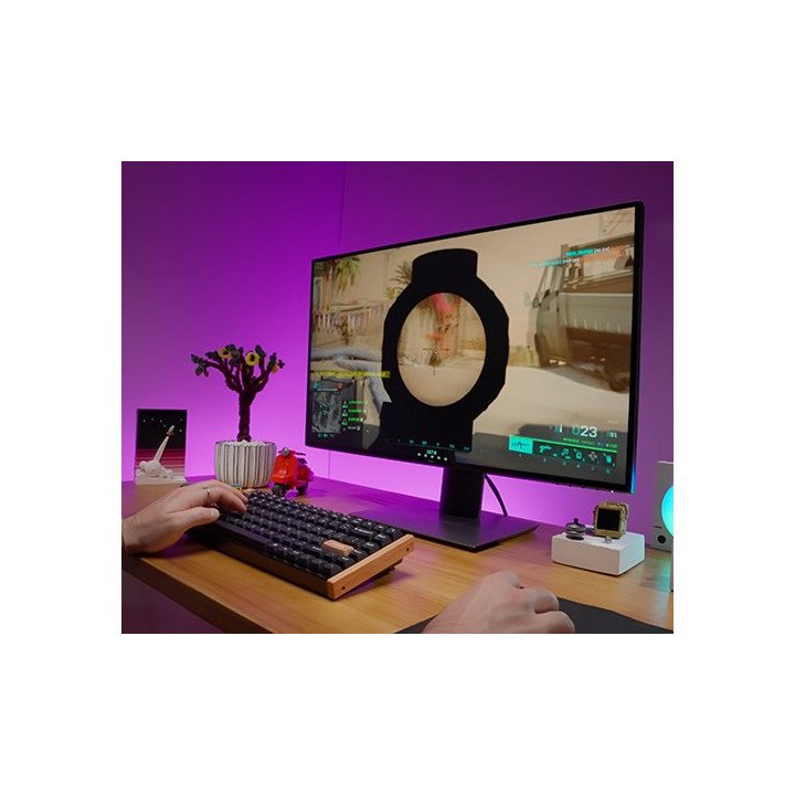 מקלדת אלחוטית מכנית Keychron K2 HE Magnetic Switch RGB בצבע שחור עץ
