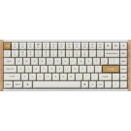 מקלדת אלחוטית מכנית Keychron K2 HE Magnetic Switch RGB בצבע לבן עץ