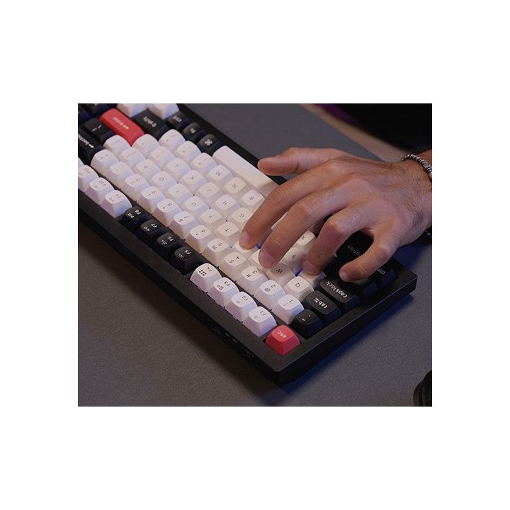 מקלדת אלחוטית מכנית Keychron Q1 HE QMK Magnetic Switch RGB בצבע שחור