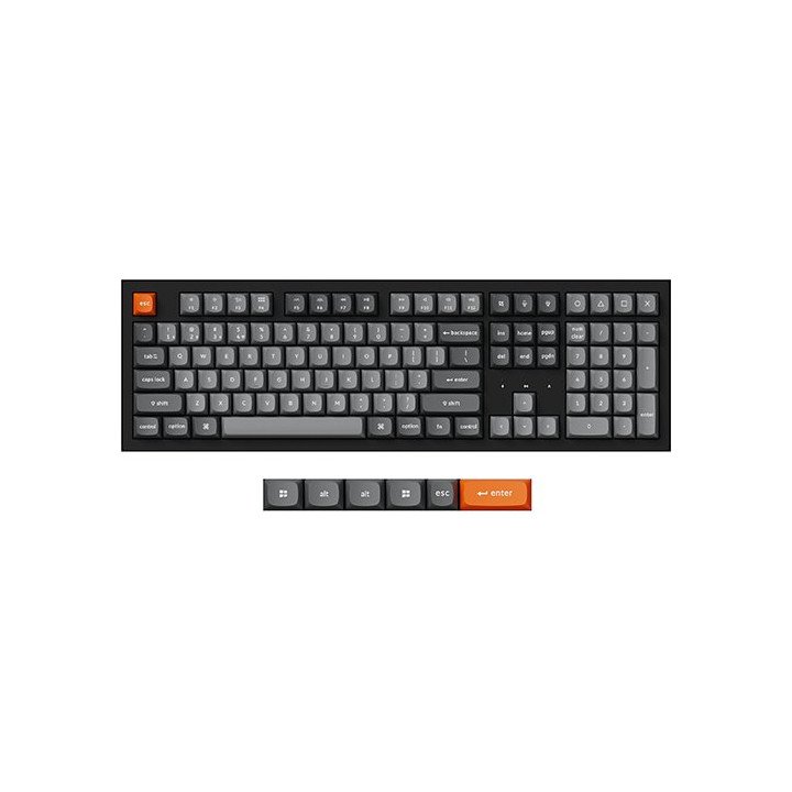 מקלדת אלחוטית מכנית Keychron K10 Max QMK Wireless RGB Red Switch עברית