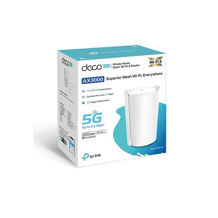 ראוטר מגדיל טווח TP-Link Deco X50-5G 5G AX3000 Mesh WiFi 6 – יחידה אחת