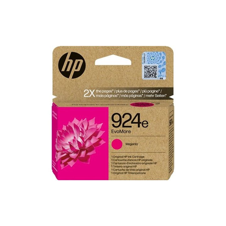 ראש דיו HP 924e אדום (מג'נטה) מקורי דגם EvoMore (4K0U8NE)