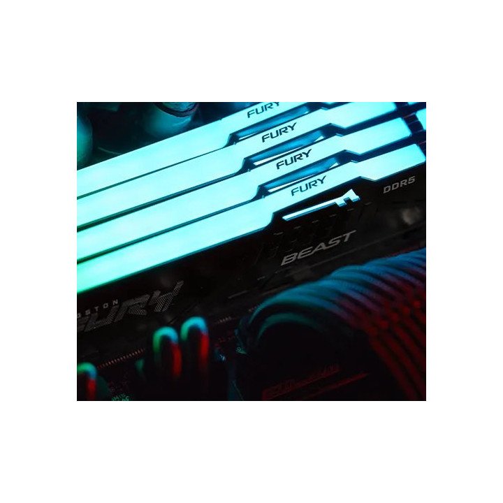 זכרון למחשב Kingston Fury Beast RGB DDR5 6000MHz 2x32GB KF560C36BBEAK2