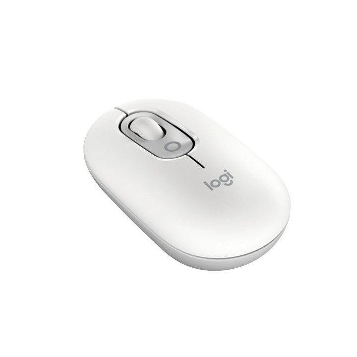 עכבר אלחוטי עם כפתור אימוג'י Logitech POP Mouse בצבע אופוויט
