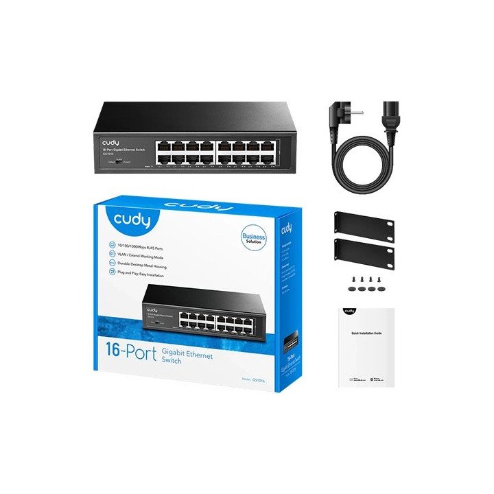 מתג לא מנוהל Cudy GS1016 16-Port Gigabit Unmanaged Switch 10/100/1000