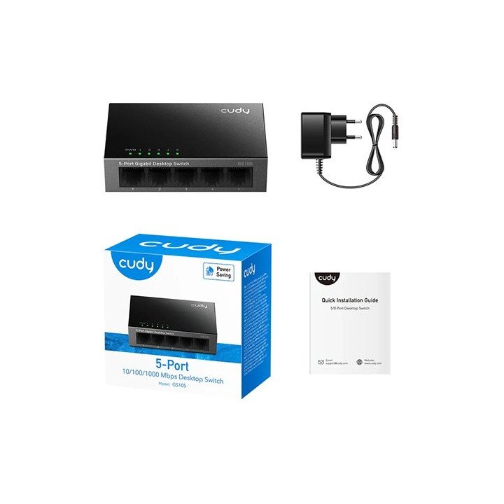 מתג לא מנוהל Cudy GS105 עם 5 יציאות Gigabit