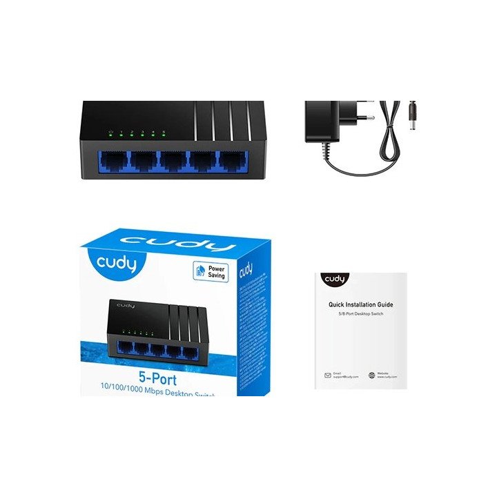 מתג לא מנוהל Cudy GS105D עם 5 יציאות Gigabit