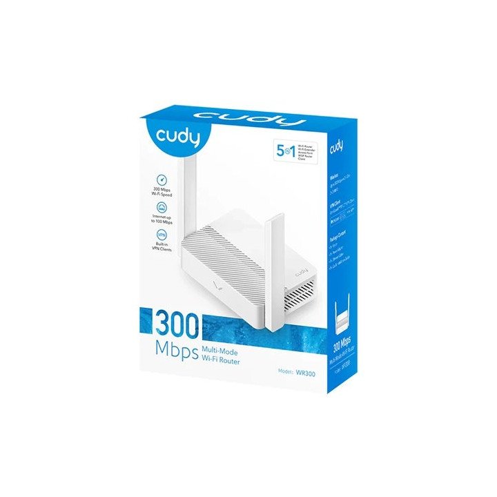 ראוטר Cudy WR300 WiFi Router 300Mbps כולל אפליקציה בעברית