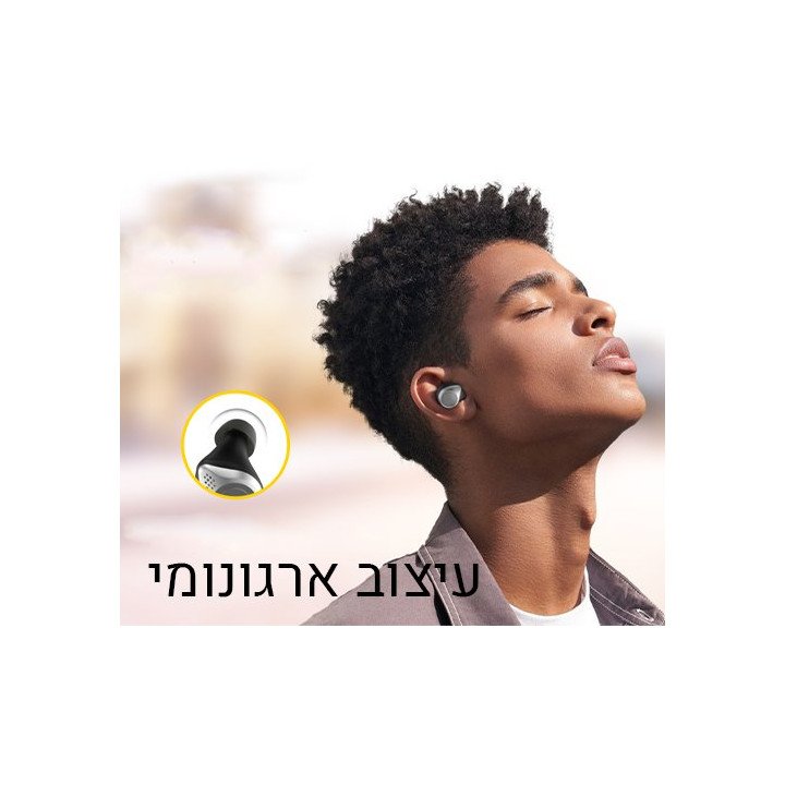 אוזניות ספורט בלוטוס אלחוטיות עם מיקרופון מתאימות לריצה וחדר כושר Mizu