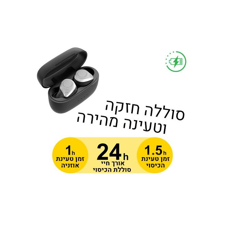אוזניות ספורט בלוטוס אלחוטיות עם מיקרופון מתאימות לריצה וחדר כושר Mizu