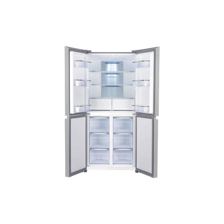 מקרר 4 דלתות מקפיא תחתון 466 ליטר נירוסטה aiwa INOX 6500 – משלוח חינם