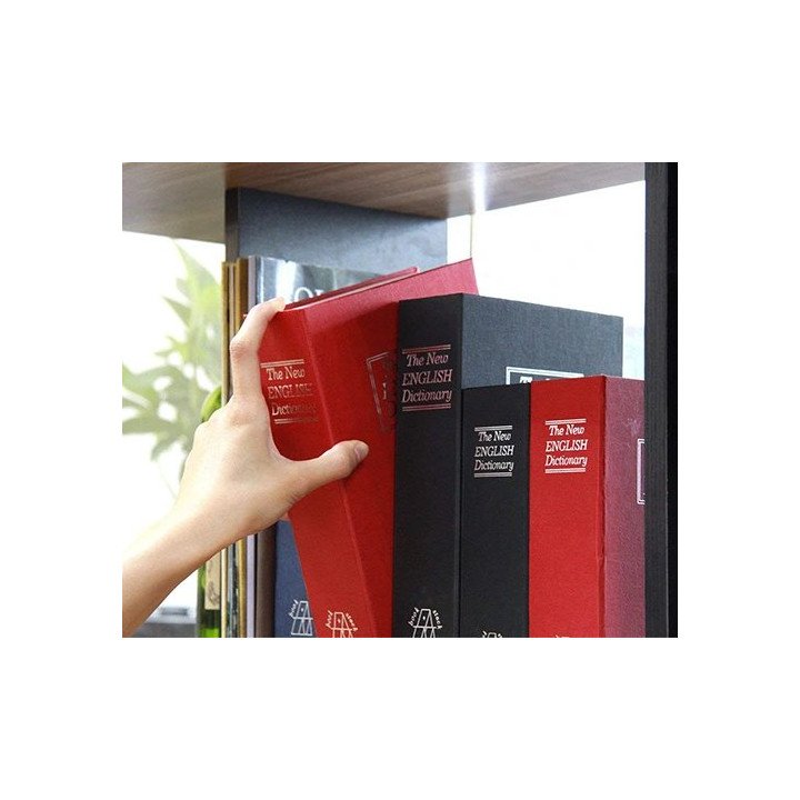 כספת בעיצוב ספר - מידות 24x15.6x5.5 ס''מ כוללת 2 מפתחות - בסגנון מילון