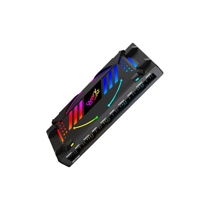 מפצל מאווררים ותאורה למחשב ARGB של Super Gaming - כולל שלט
