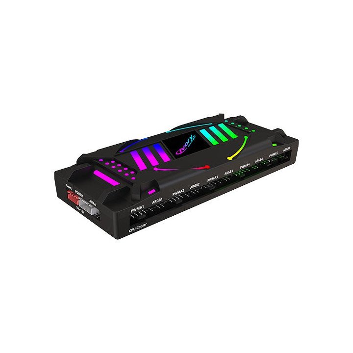 מפצל מאווררים ותאורה למחשב ARGB של Super Gaming - כולל שלט