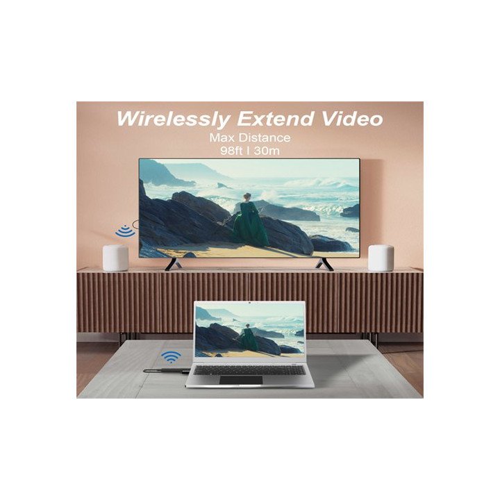 מתאם HDMI משדר ומקלט אלחוטי Super Connect H02 – תמיכה בתדרי 2.4G/5G בא