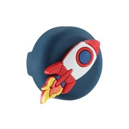 מחזיק AirTag לנעל ילדים בצבע כחול בעיצוב חללית Super Mobile