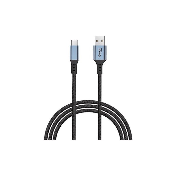 כבל טעינה וסנכרון USB ל-Type C באורך 2 מטר תומך טעינה מהירה Super Conn