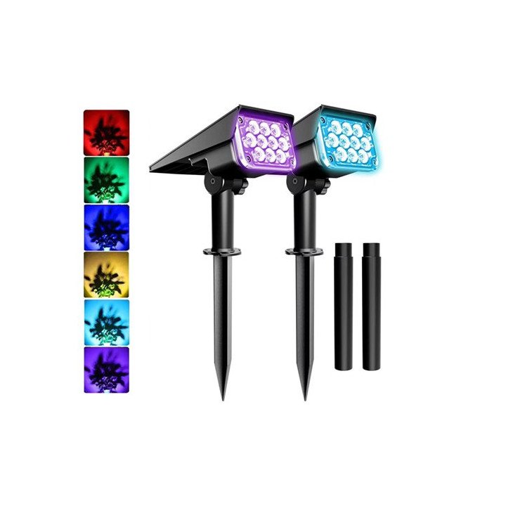 תאורה סולארית לגינה MIZUKI RGB  LED בצבע שחור