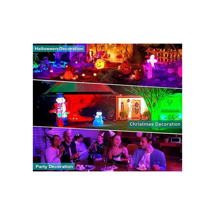 תאורה סולארית לגינה MIZUKI RGB  LED בצבע שחור