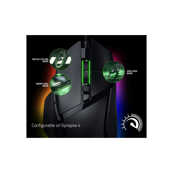 עכבר גיימינג רייזר Razer Basilisk V3 35K שחור עם תאורת RGB