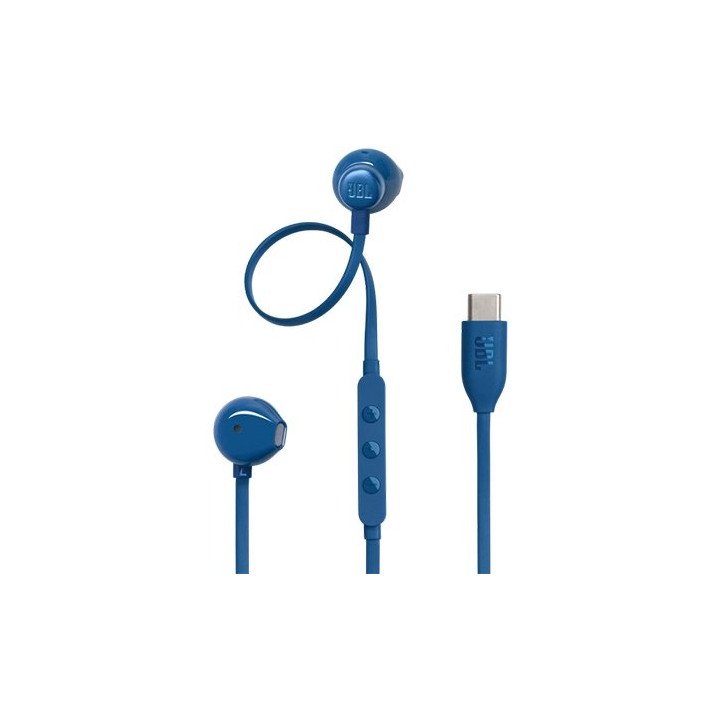 אוזניות JBL חוטיות Tune 305C USB-C בצבע כחול