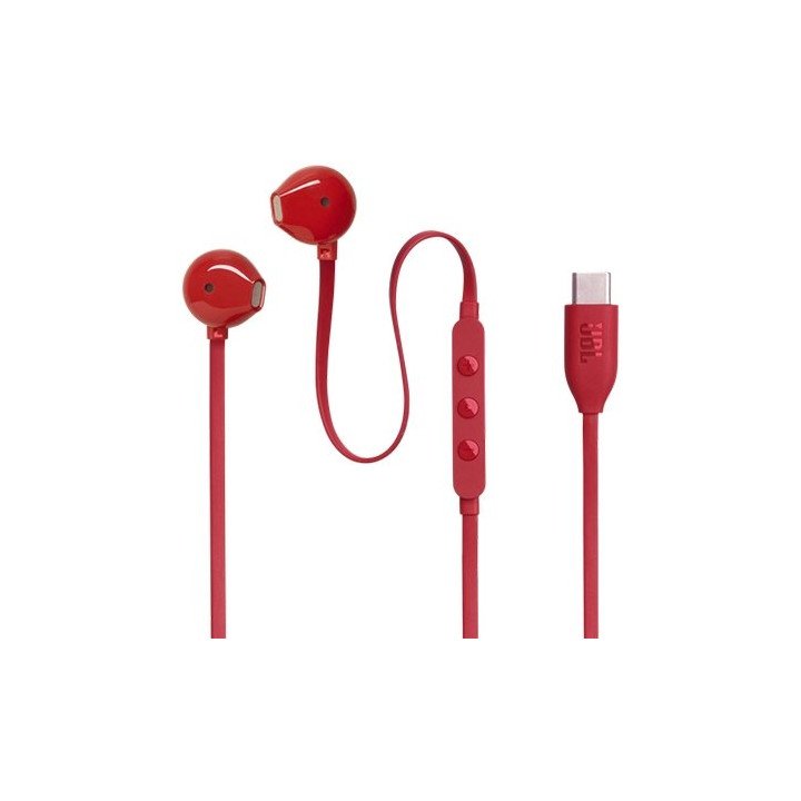אוזניות JBL חוטיות Tune 305C USB-C בצבע אדום