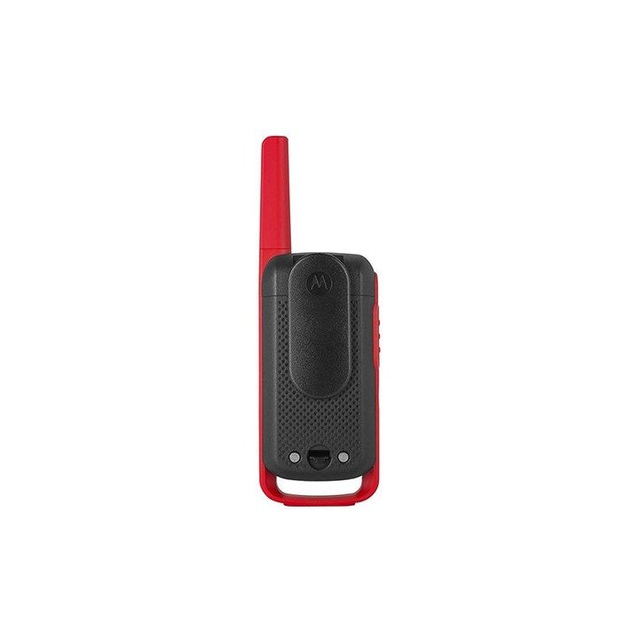 זוג מכשירי קשר Motorola TALKABOUT T62 עד כ- 8 ק"מ, בצבע שחור ואדום