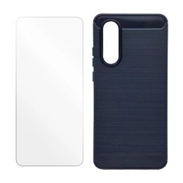 מגן לטלפון כחול לOnePlus Nord CE 4 Lite ומגן מסך זכוכית