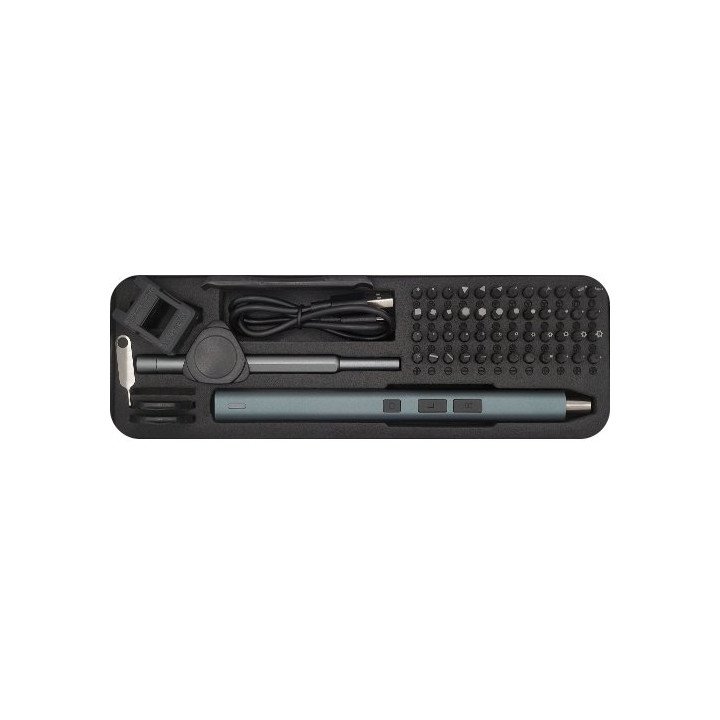 ערכת תיקון כולל מברג חשמלי נטען עם 57 ביטים Super Tools מברג ידני