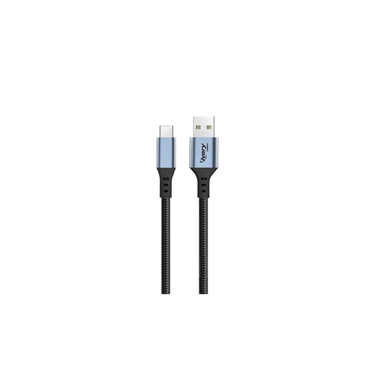 כבל טעינה Type-C באורך כ-1 מטר USB-C ל- USB-A מהיר בצבע שחור Super Con