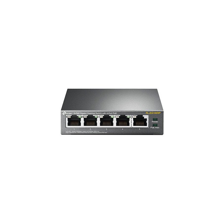 מתג רשת PoE דגם TP-Link TL-SG1005P – עם 5 פורטים Gigabit (כולל 4 יציאו