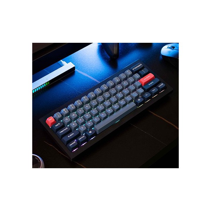 מקלדת אלחוטית מכנית Keychron V4 Max QMK/VIA Wireless RGB Yellow Switch